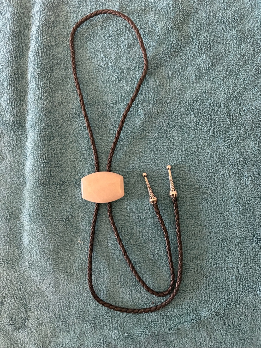 Classic Black Braided Leather Bolo Tie with Silver-Tone Slide